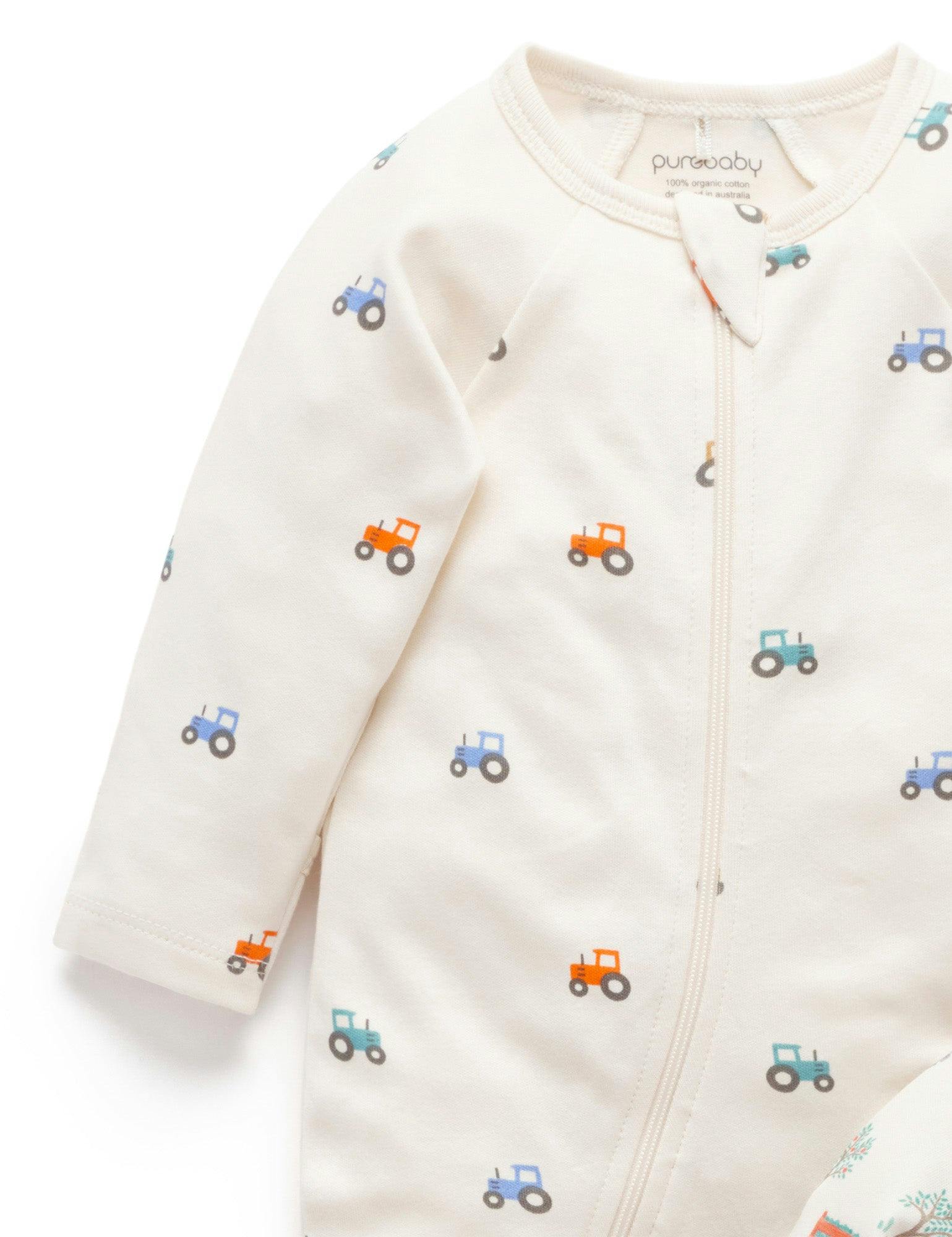 Printed Zip Growsuit Pack Farm Vehicles Print