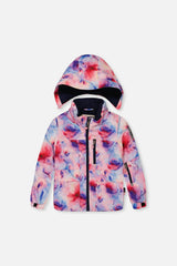 Two Piece Play Snowsuit Mauve Watercolor Floral Print With Navy Pants