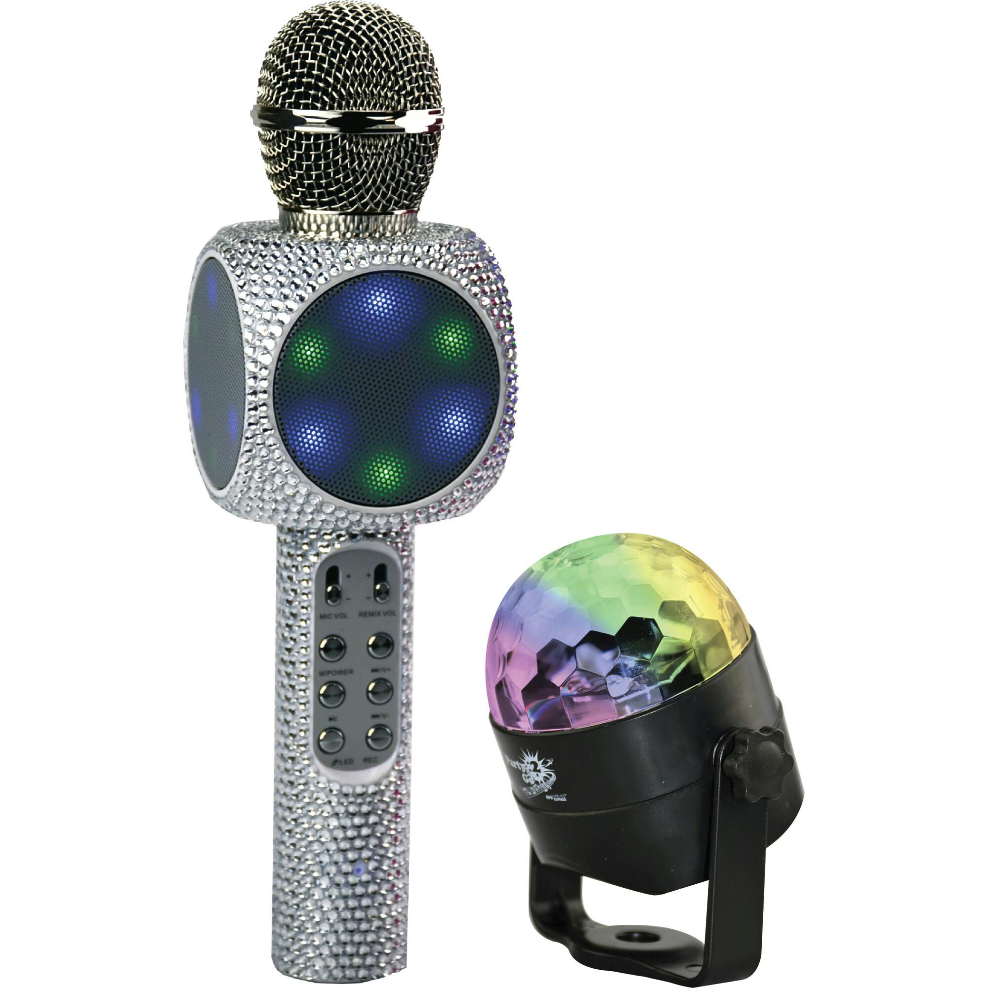 Party2-Go Karaoke Mic Disco Ball Combo