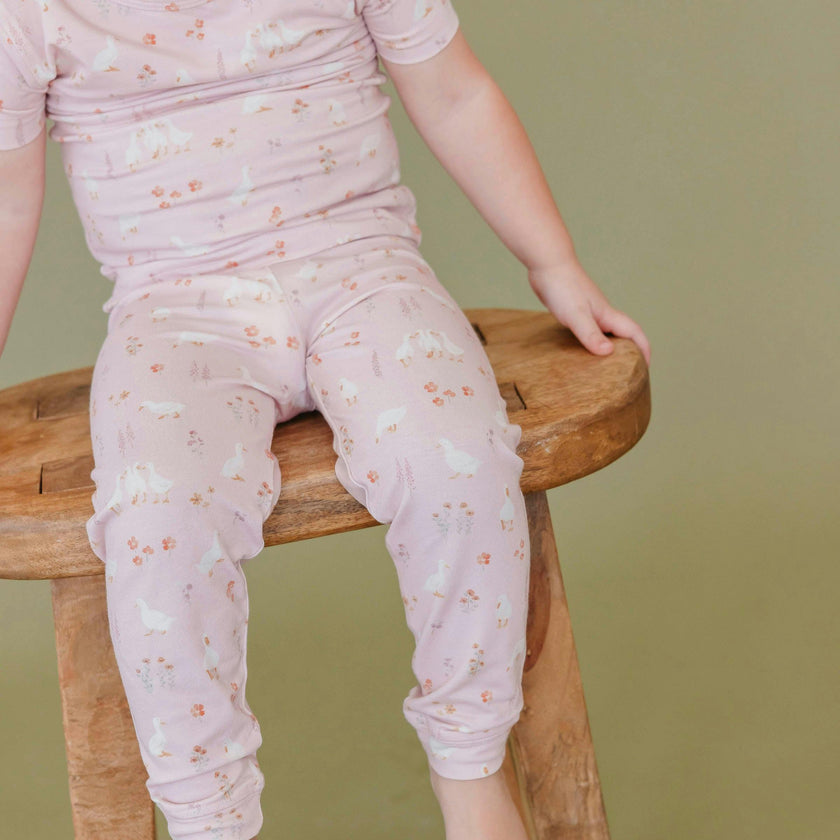 2pc Short Sleeve Pajamas with Pants - Gigi