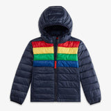 Kids stripe lightweight puffer jacket