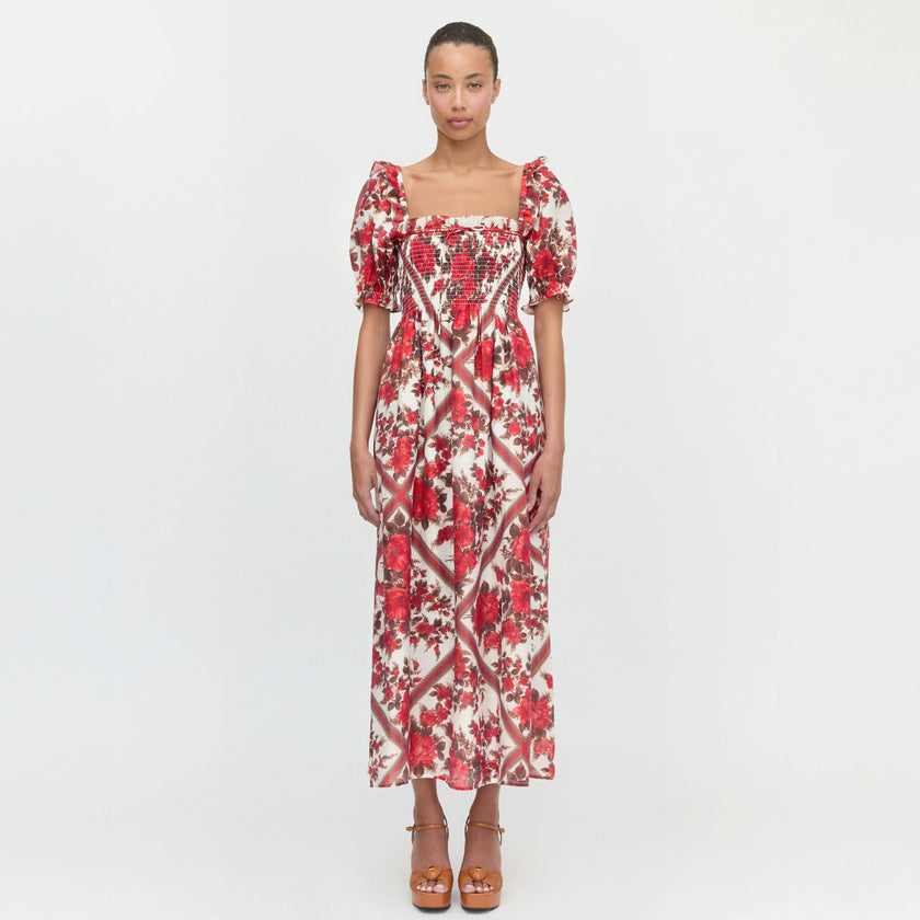 The Scarlett Nap Dress - Red Diamond Rose