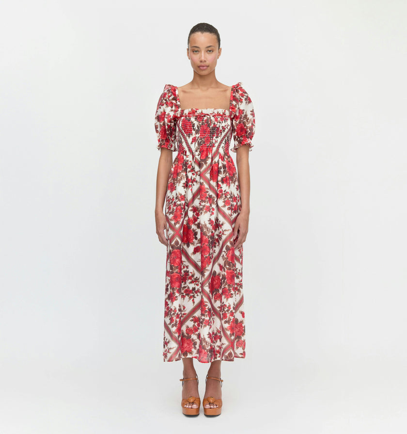 The Scarlett Nap Dress - Red Diamond Rose