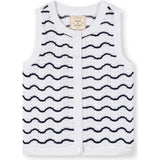 Organic Button Front Sweater Tank, White