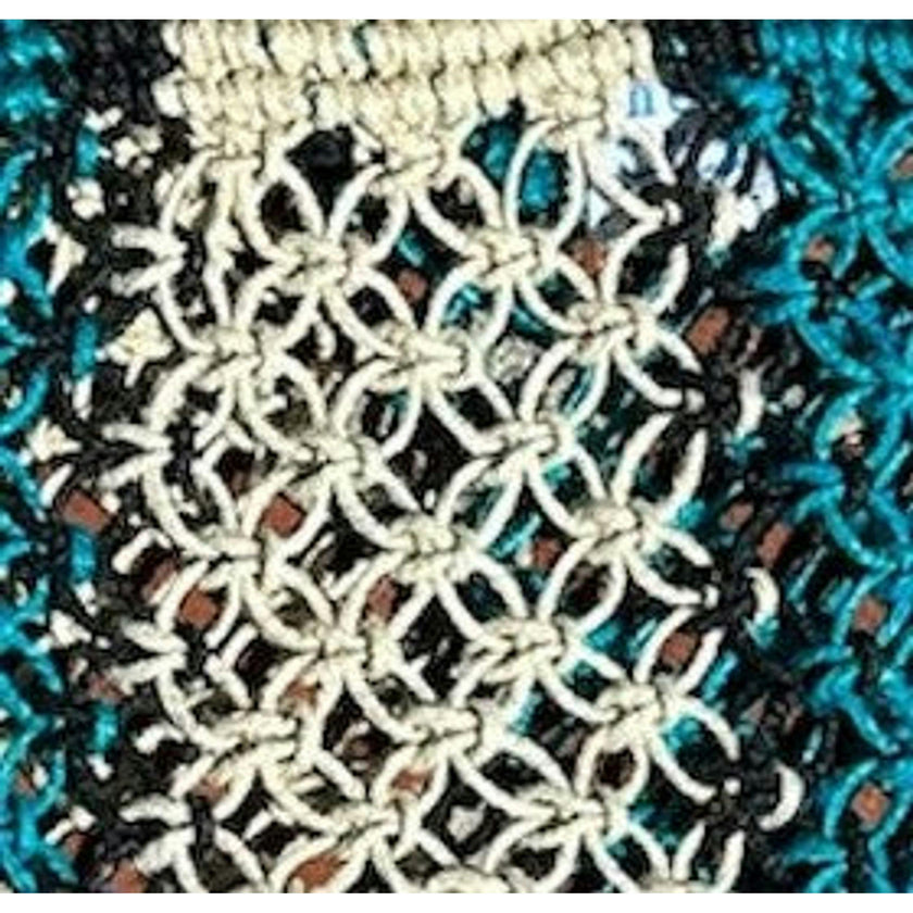 St Jean Jute Beach Tote "Bisous Bisous", Bisous Bisous