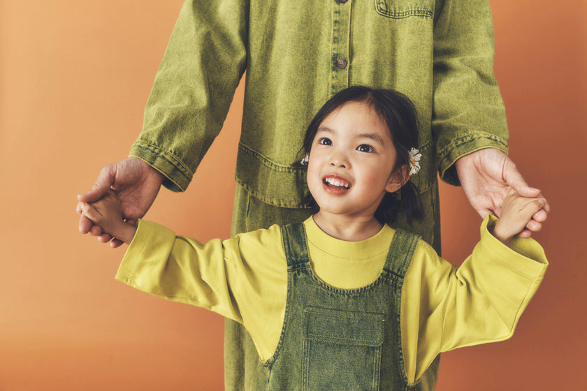 Kids Rory Apple Green Cotton Rib Tee