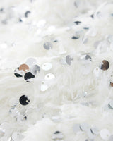 Chrissy Feather Sequin Mini Skirt