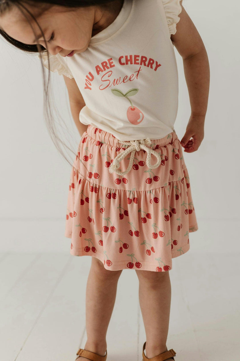 Girl's Skort in Cherries