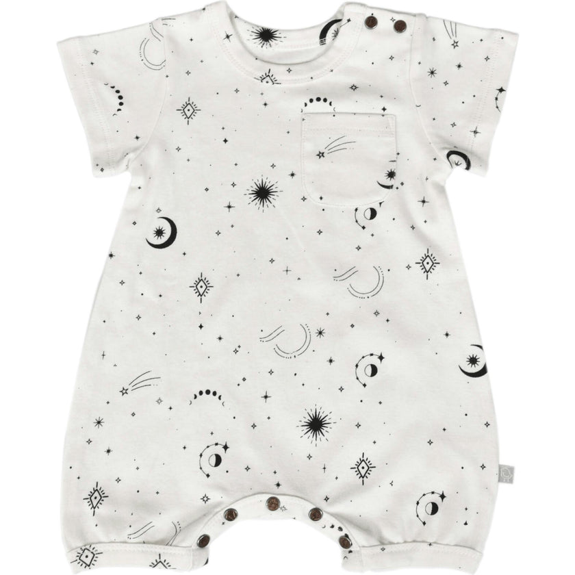 short sleeve romper | celestial