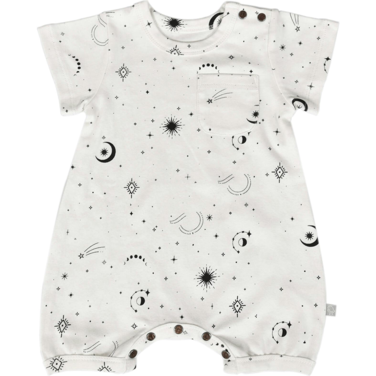 short sleeve romper | celestial