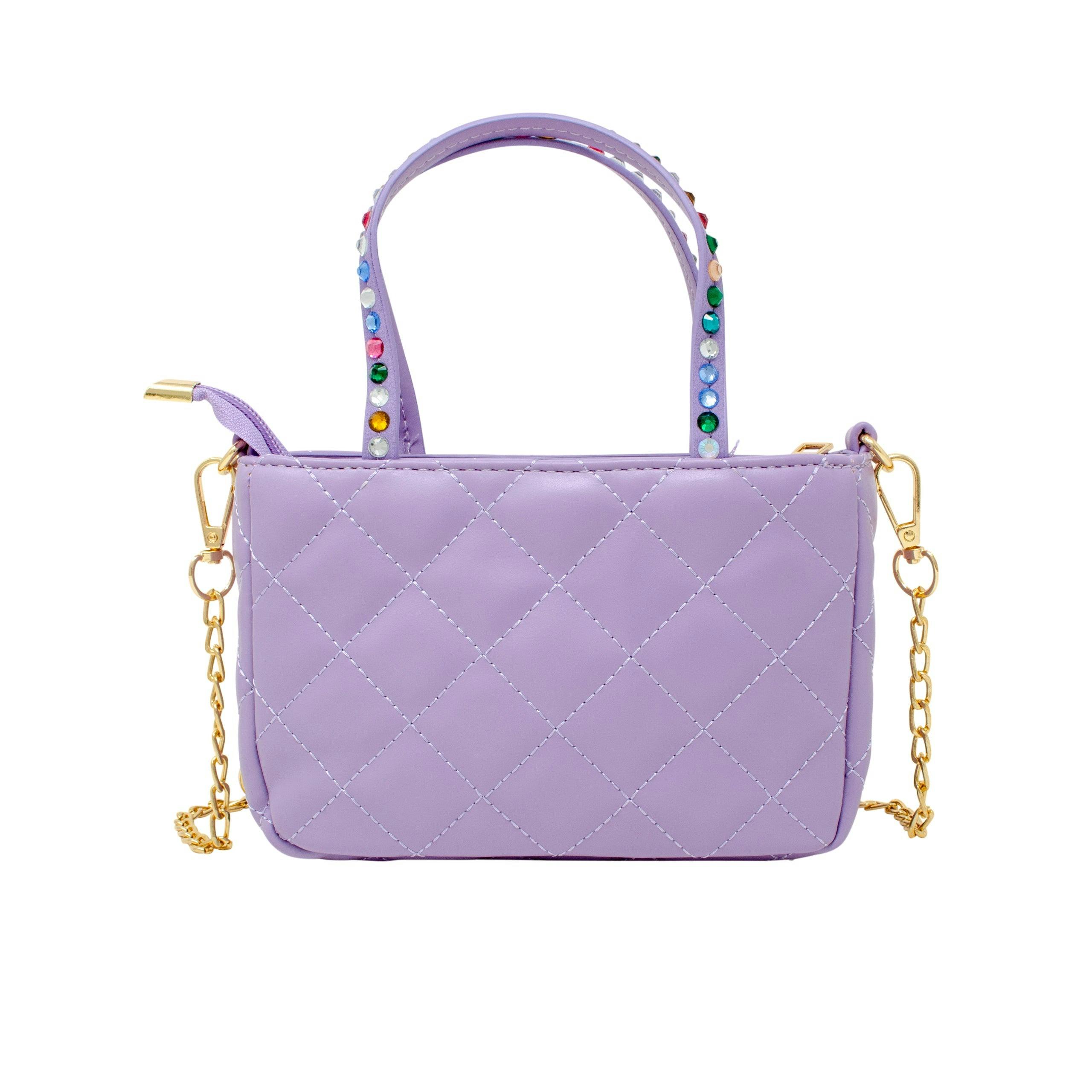 Quilted Rhinestone Tote Bag