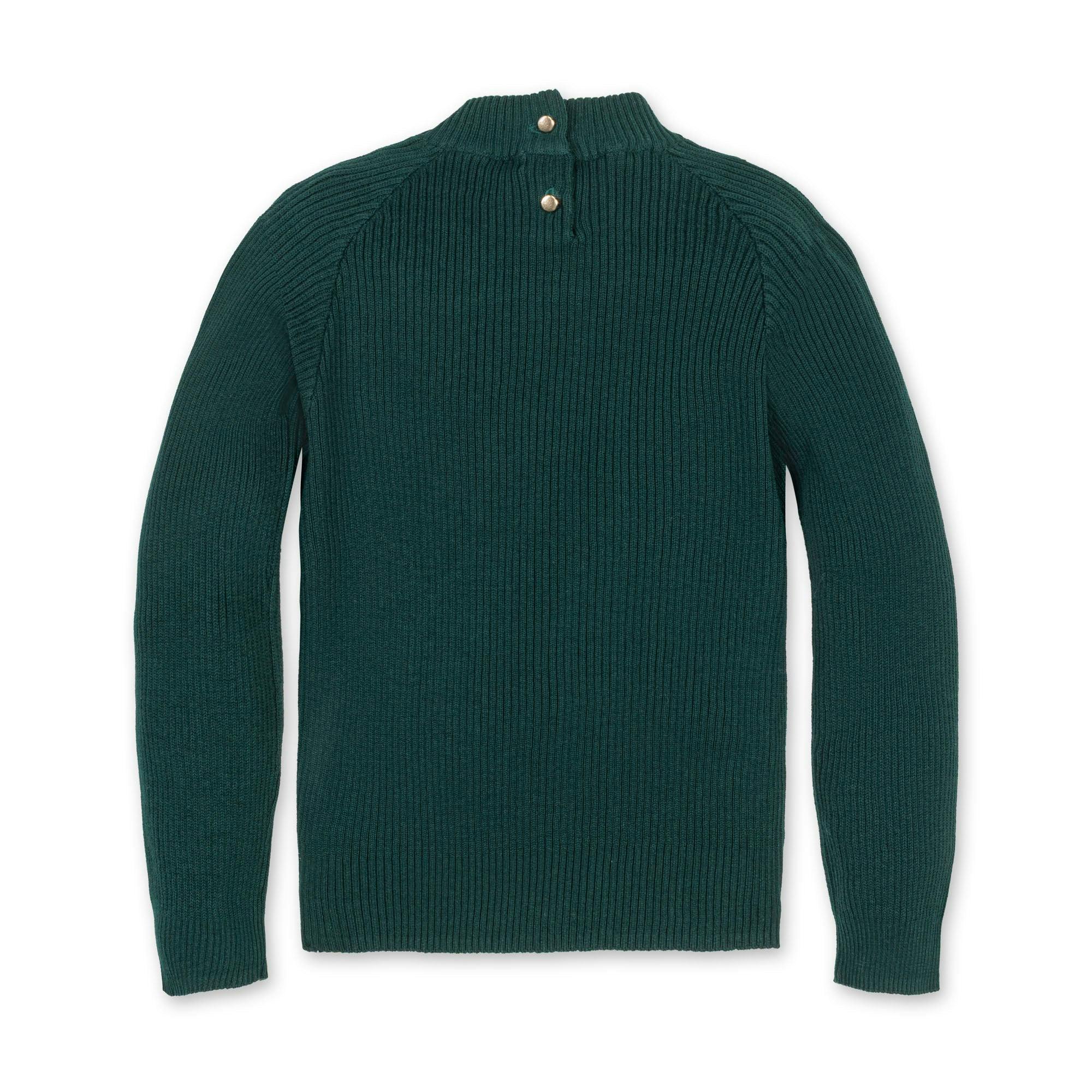 Organic Mock Neck Rosette Sweater