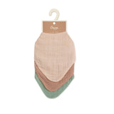 Kaleidoscope Rose Cotton Bandana Baby Bib (3 Pack)