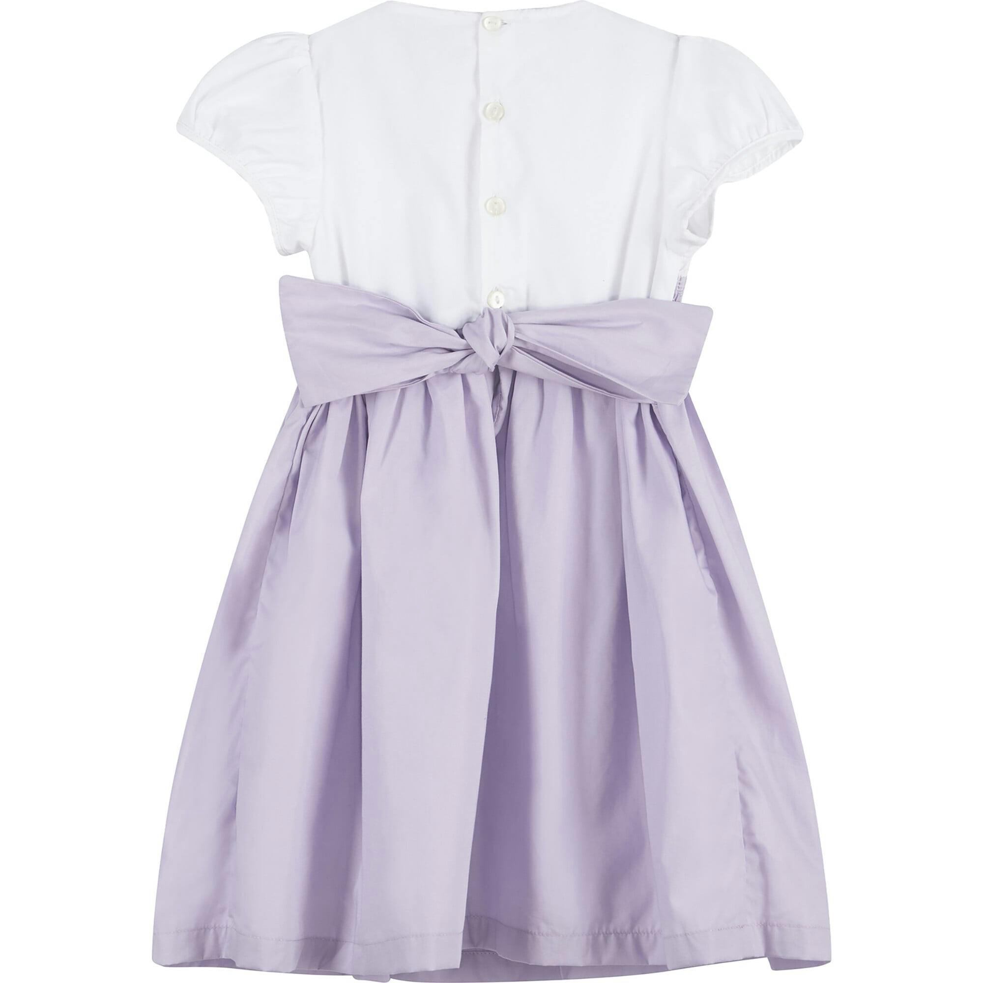 Baby Rose Hand Smocked Dress in Lilac