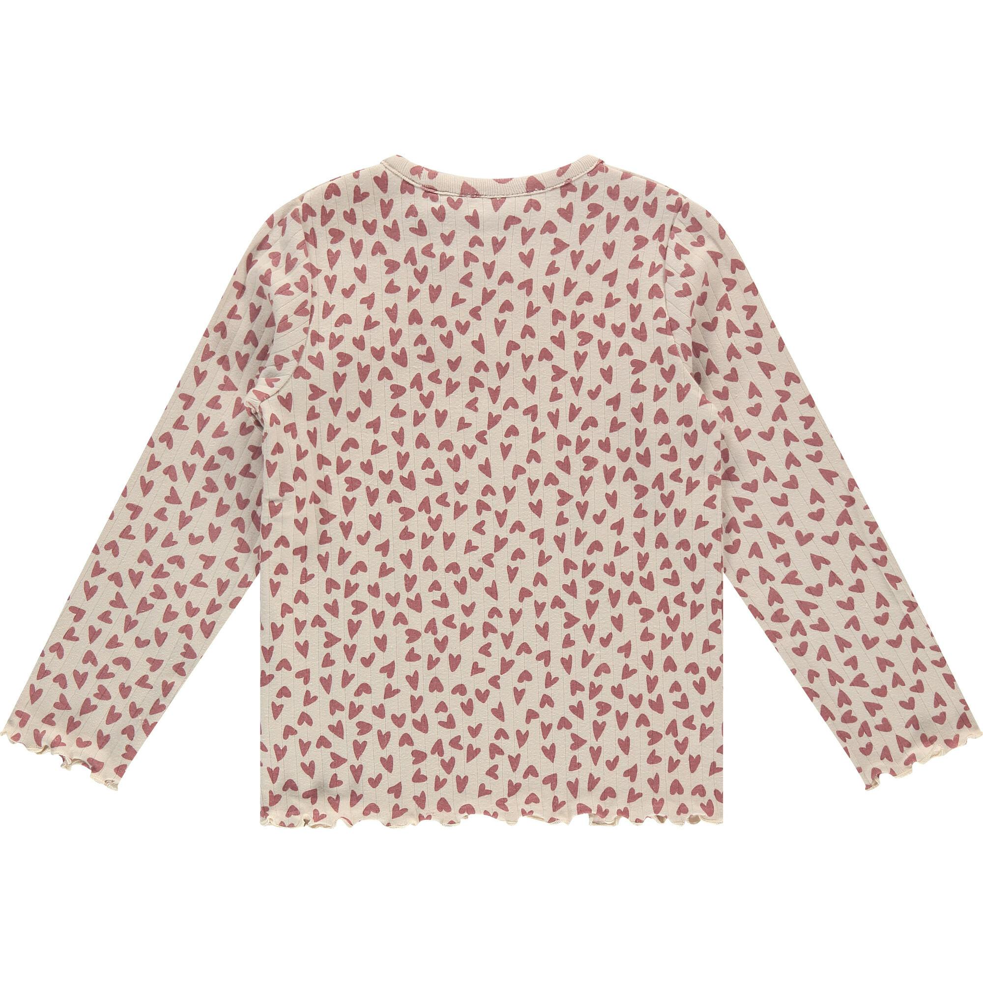 Allover Heart Ribbed Long Sleeve