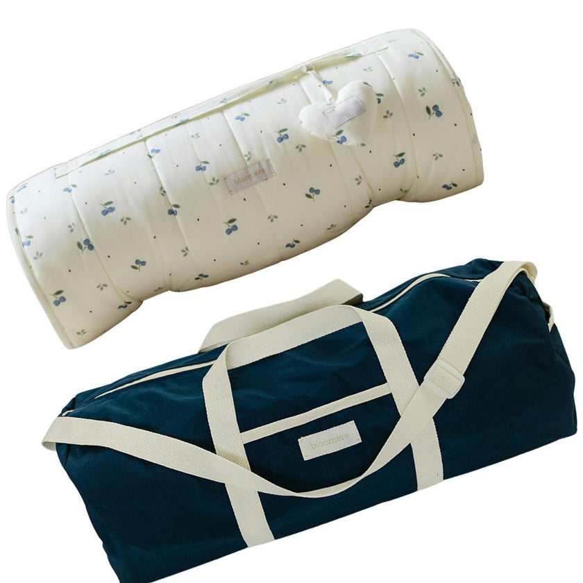 BLOOMERE Nap Mat Set (Blueberry Navy Bag)