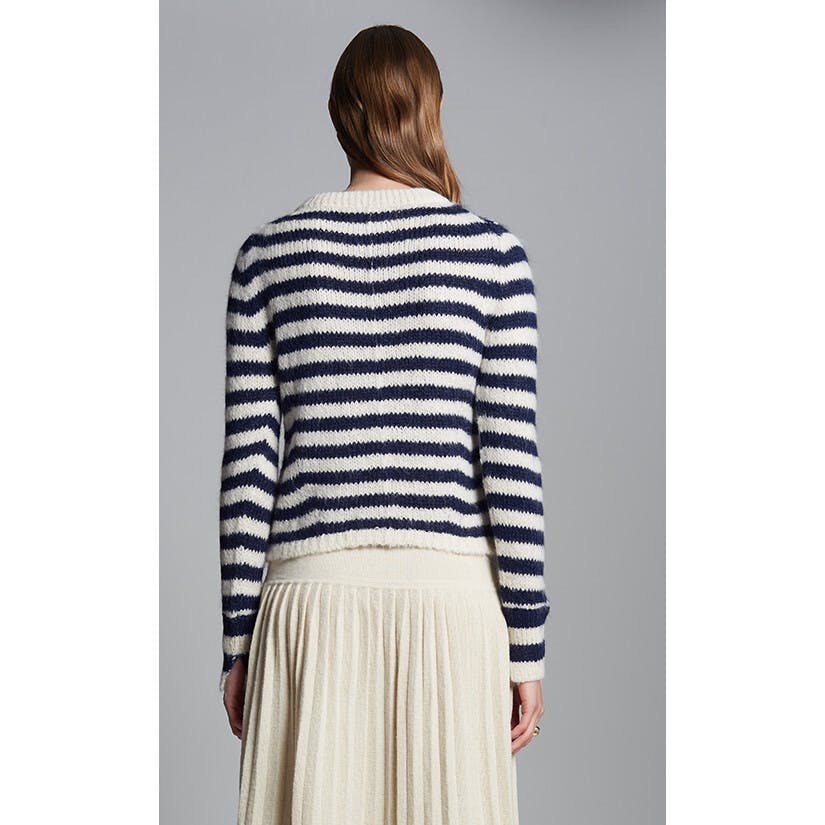 AVA STRIPE SWEATER | IVORY + NAVY