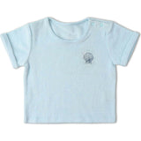 Organic Terry Tee & Shorts Set - Light Blue