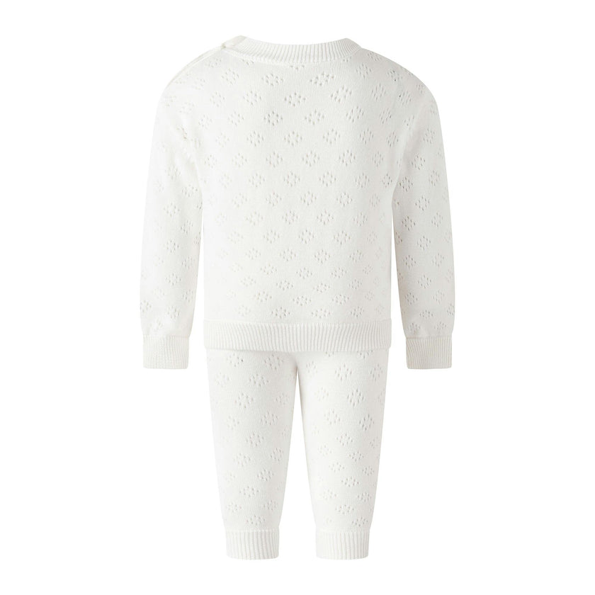 Ivory Pointelle Sweater & Legging Set