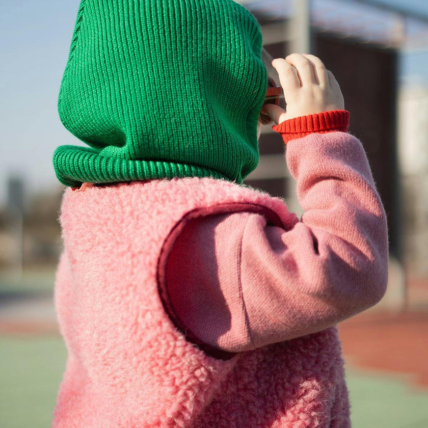 merino wool balaclava - emerald green