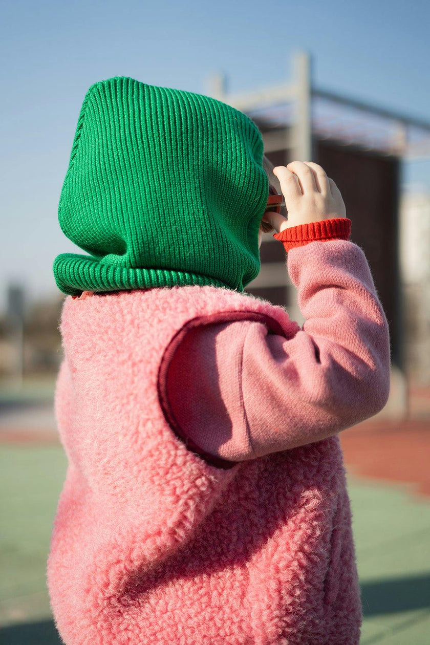merino wool balaclava - emerald green