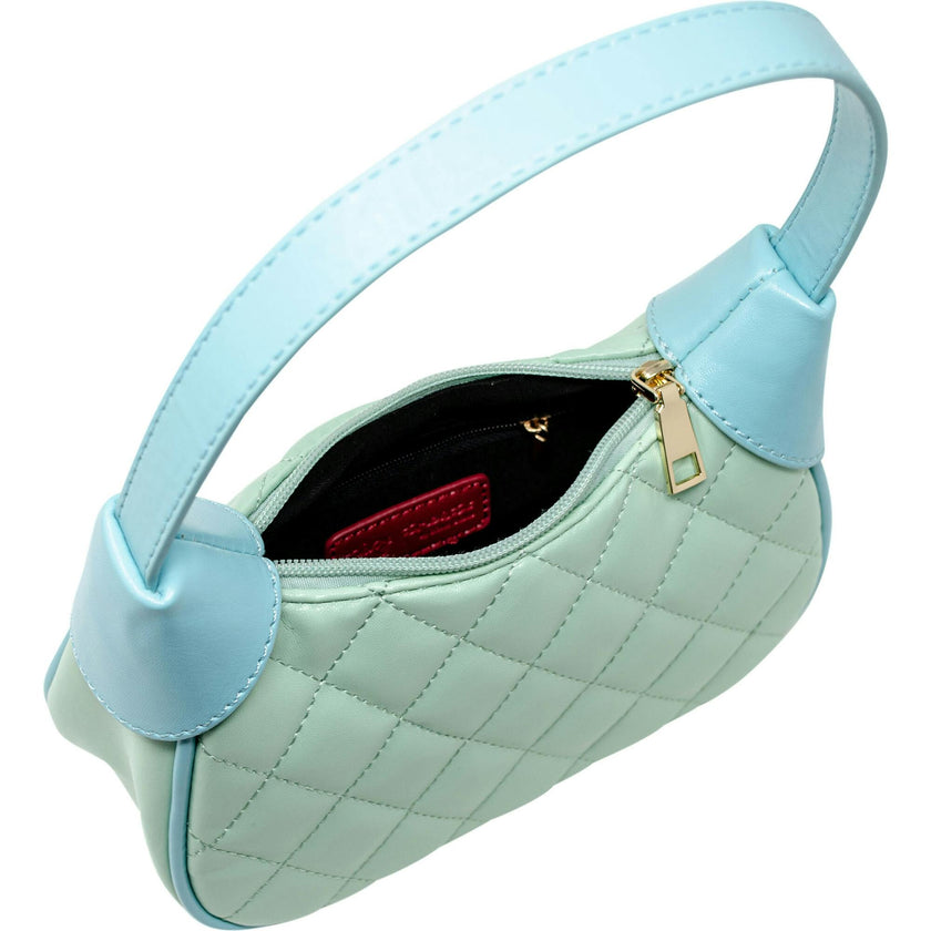 Quilted Zip Top Shoulder Bag