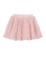 Pink Tulle Skirt With Layered Texture
