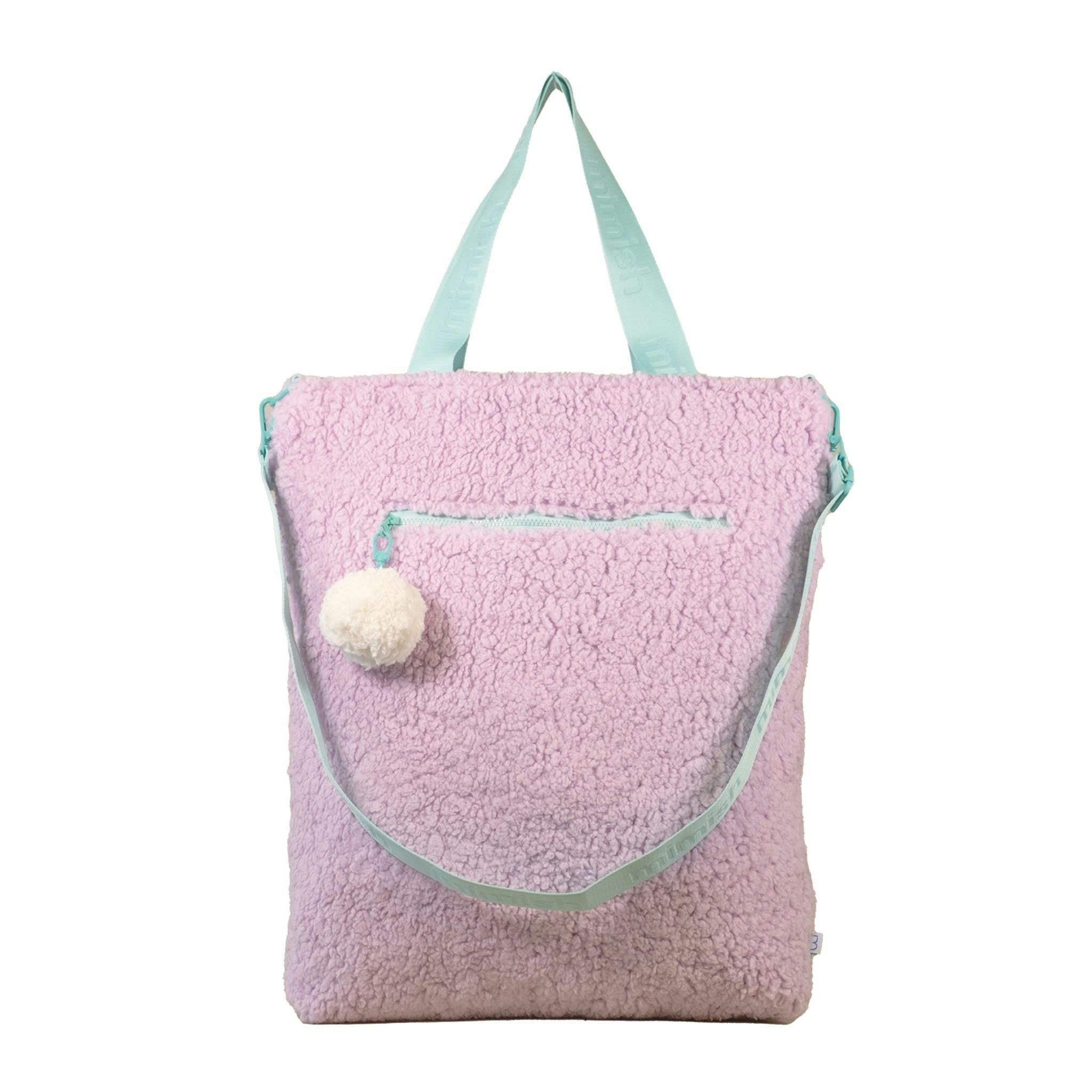 Snuggle Tote XL – The Oversized Sherpa Tote Bag for Sleepovers, Violet Dreams
