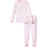 Kid's Pima Snug Fit Pajama Set in Pink Stripe
