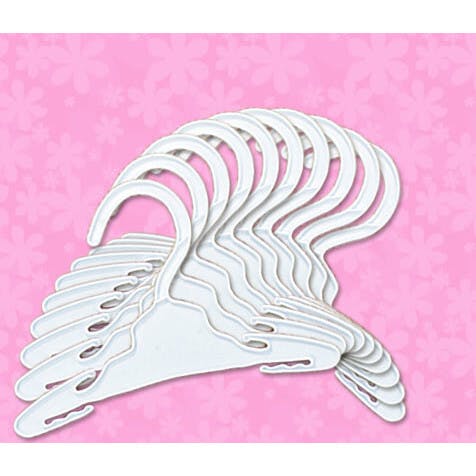 Sophia’s 7 1/2" Plastic Hangers 10 Pack Set for 18" Dolls, White