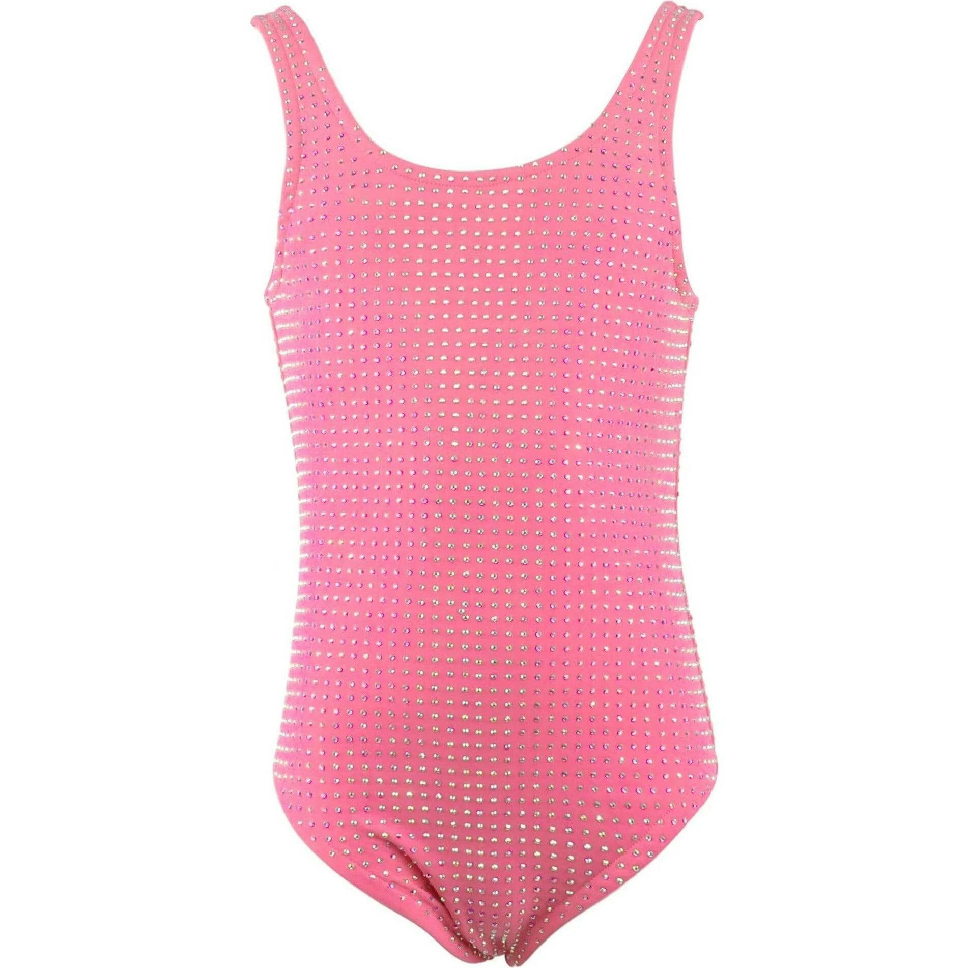 Taylor Crystal Sleeveless One-Piece Swimsuit