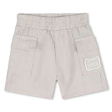 White & Light Beige Graphic Baby Set