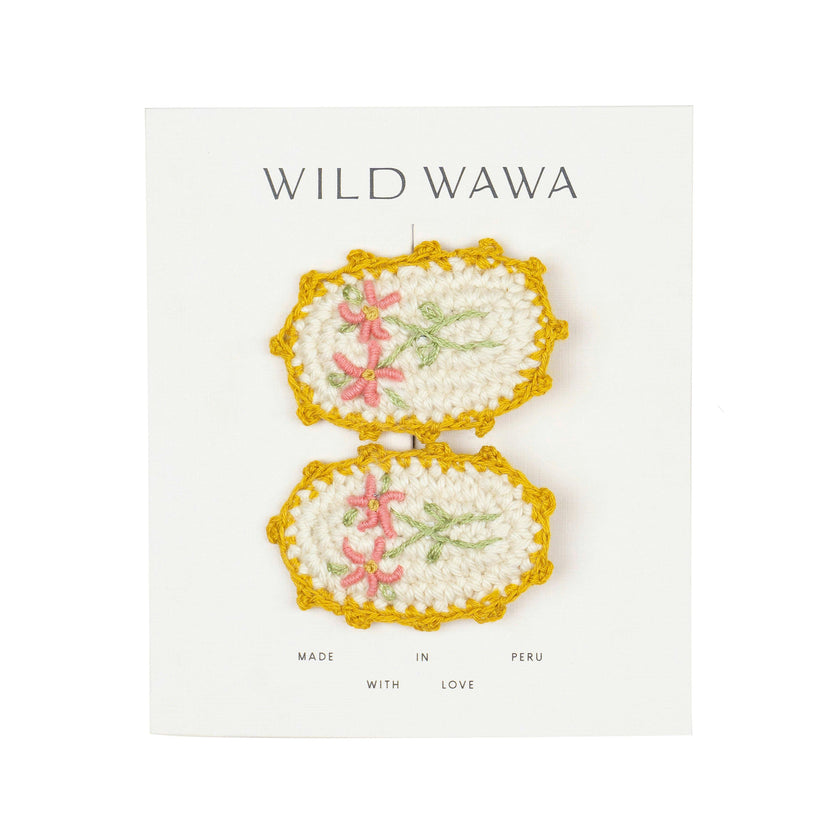 Crochet Clip Set in Early Blooms