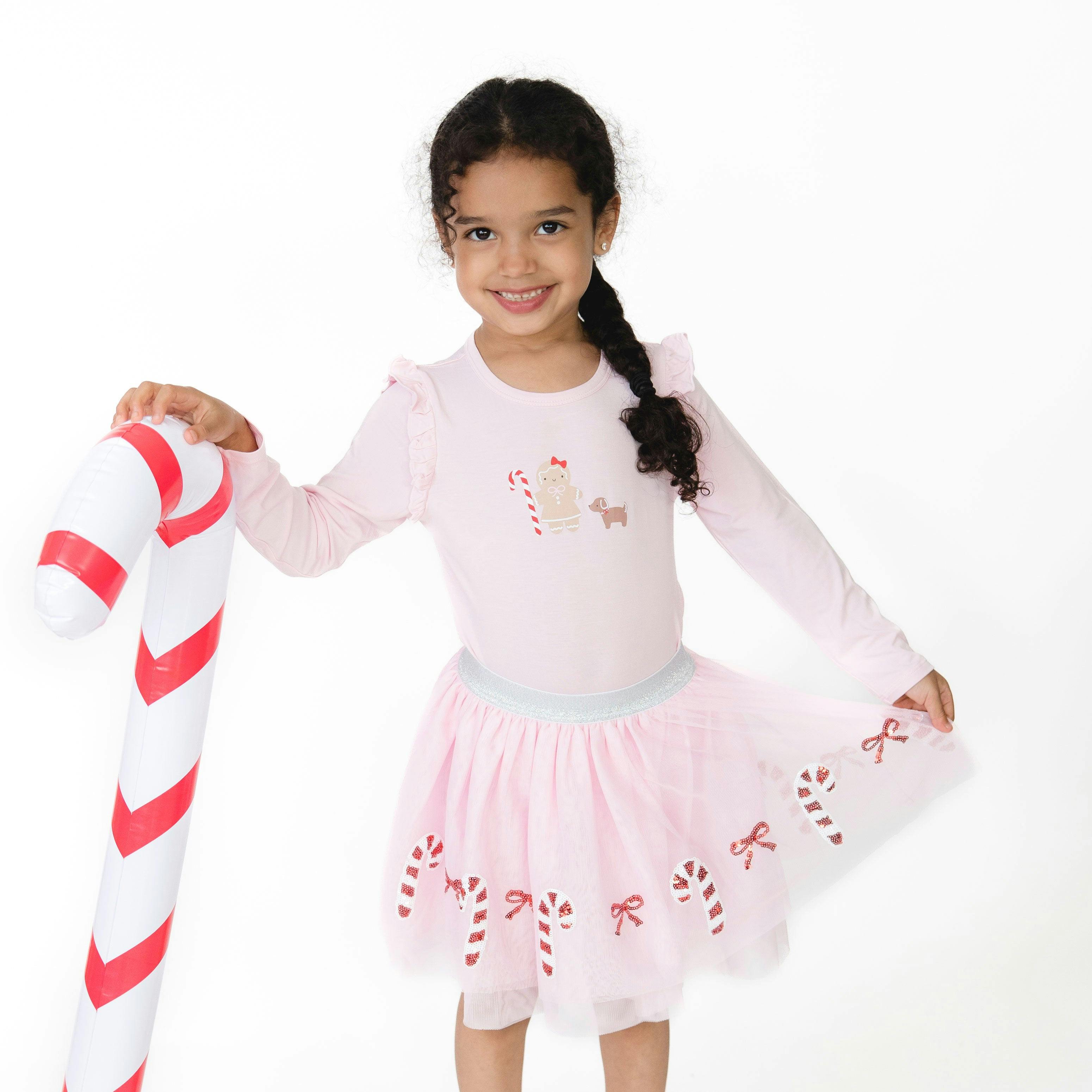 Candy Canes - Tutu Skirt with Bike Shorts
