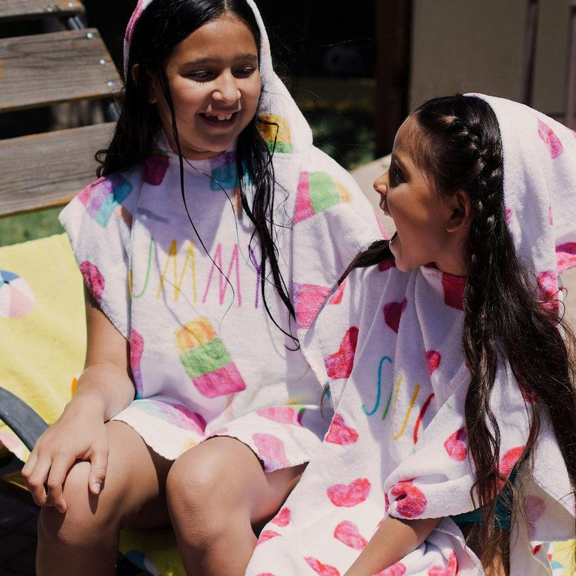 Kids Poncho and Beach Ball Combo