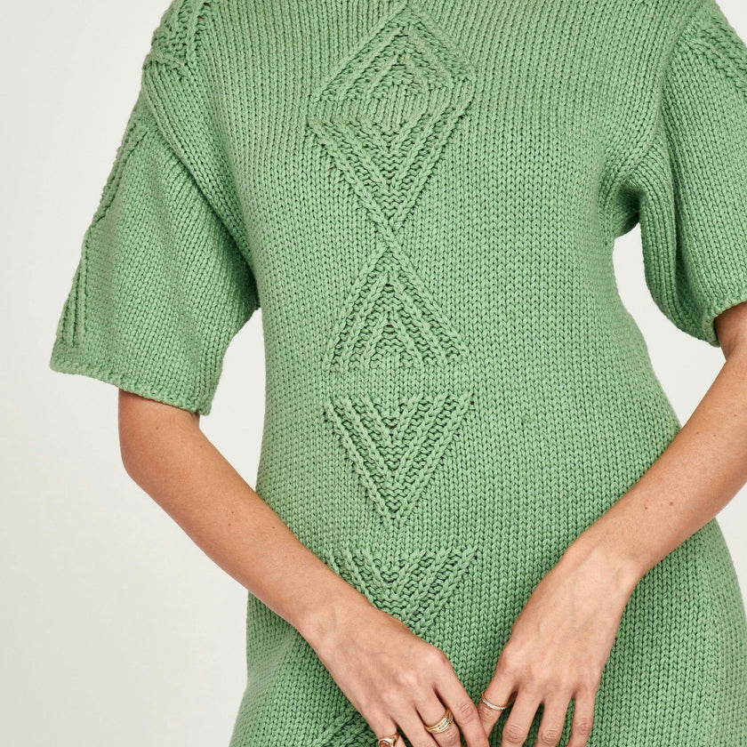 Osaka Short Dress, Green