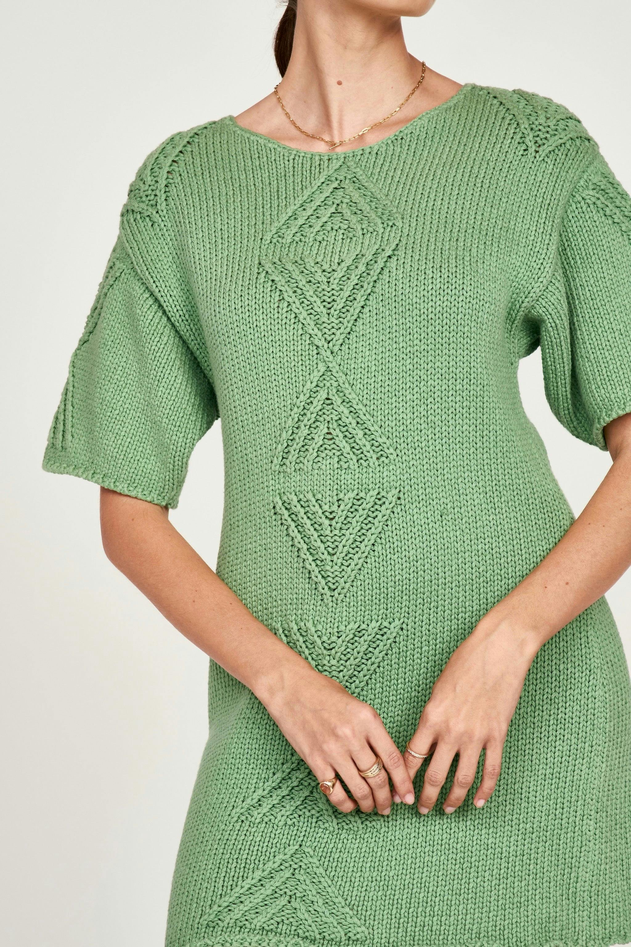 Osaka Short Dress, Green
