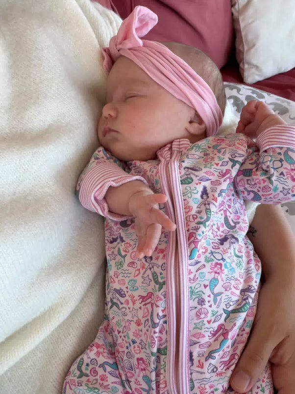 Mermaids Zip Baby Onesie