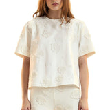 Embroidered Floral Applique Top