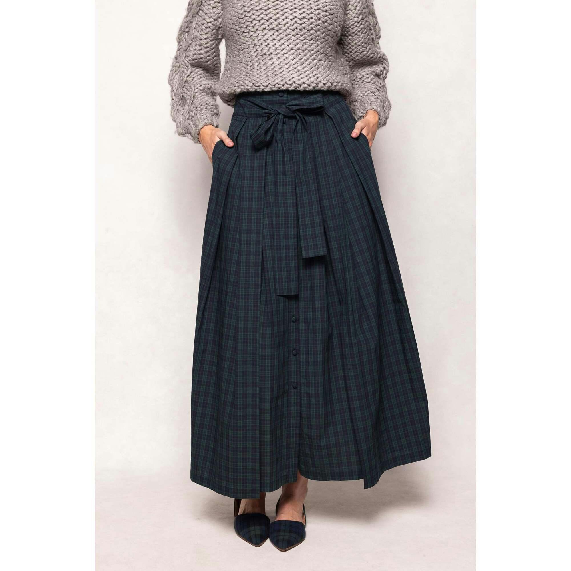 Angela Skirt in Twilight Pine Plaid