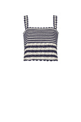 CARIA STRIPE CROCHET TOP