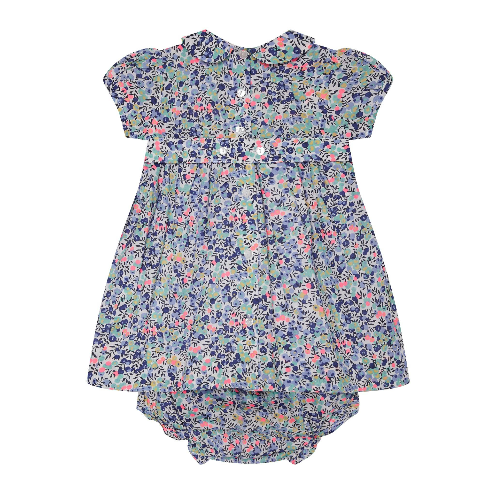 Made With Liberty Fabric Smocked Baby Dress Klee