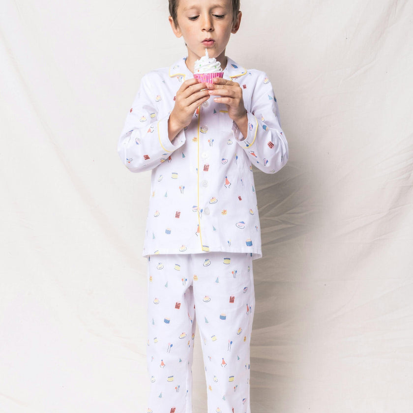 Kid's Twill Pajama Set in Birthday Wishes