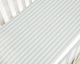 Seaside Narrow Stripes Crib Sheet