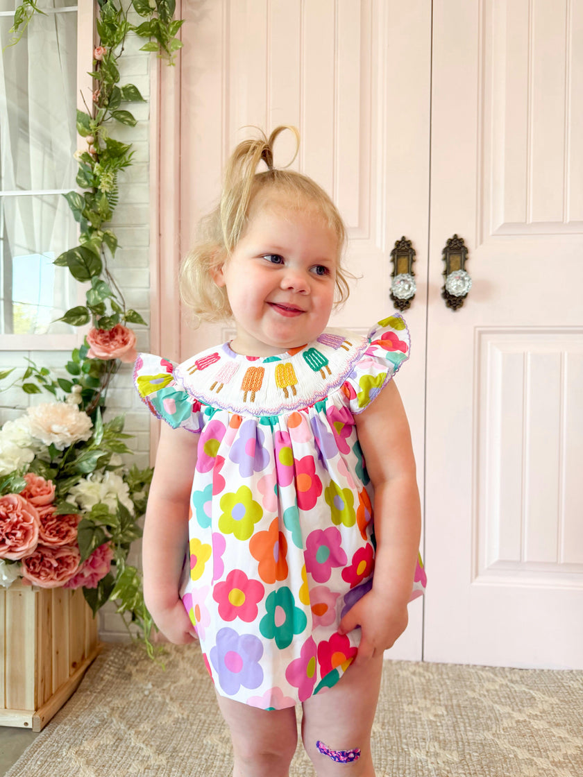Popsicle Smocked Diaper Cover Set (FINAL SALE)