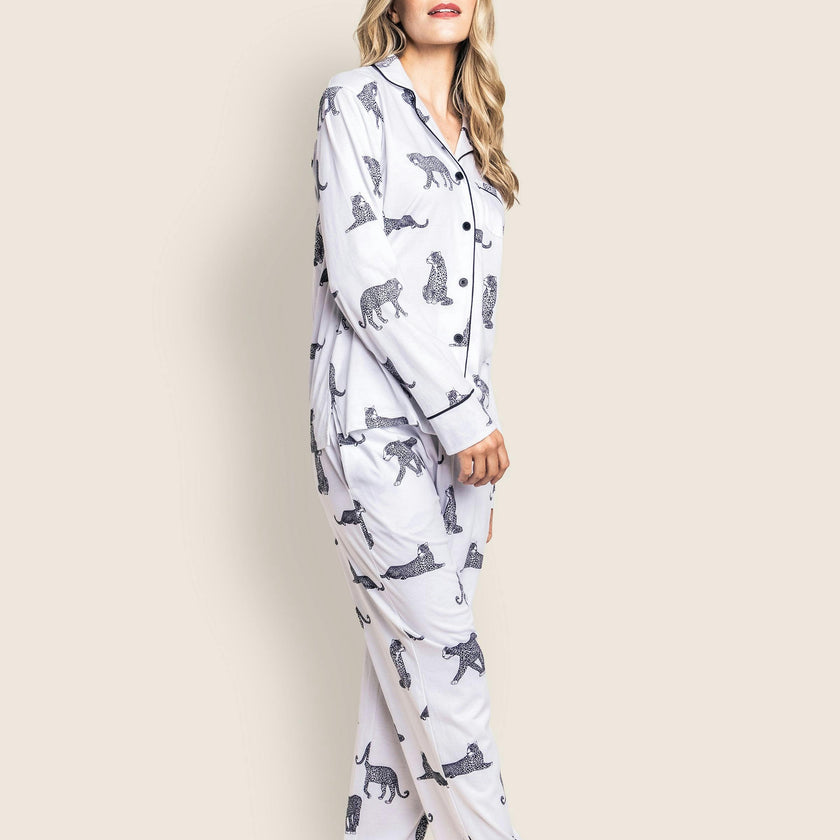 Women's Pima Pajama Set in Panthère de Paris