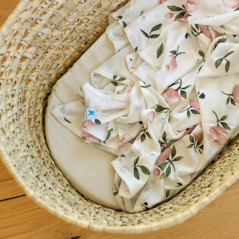 Stretch Knit Swaddle Blanket 2 Pack - Watercolor Rose