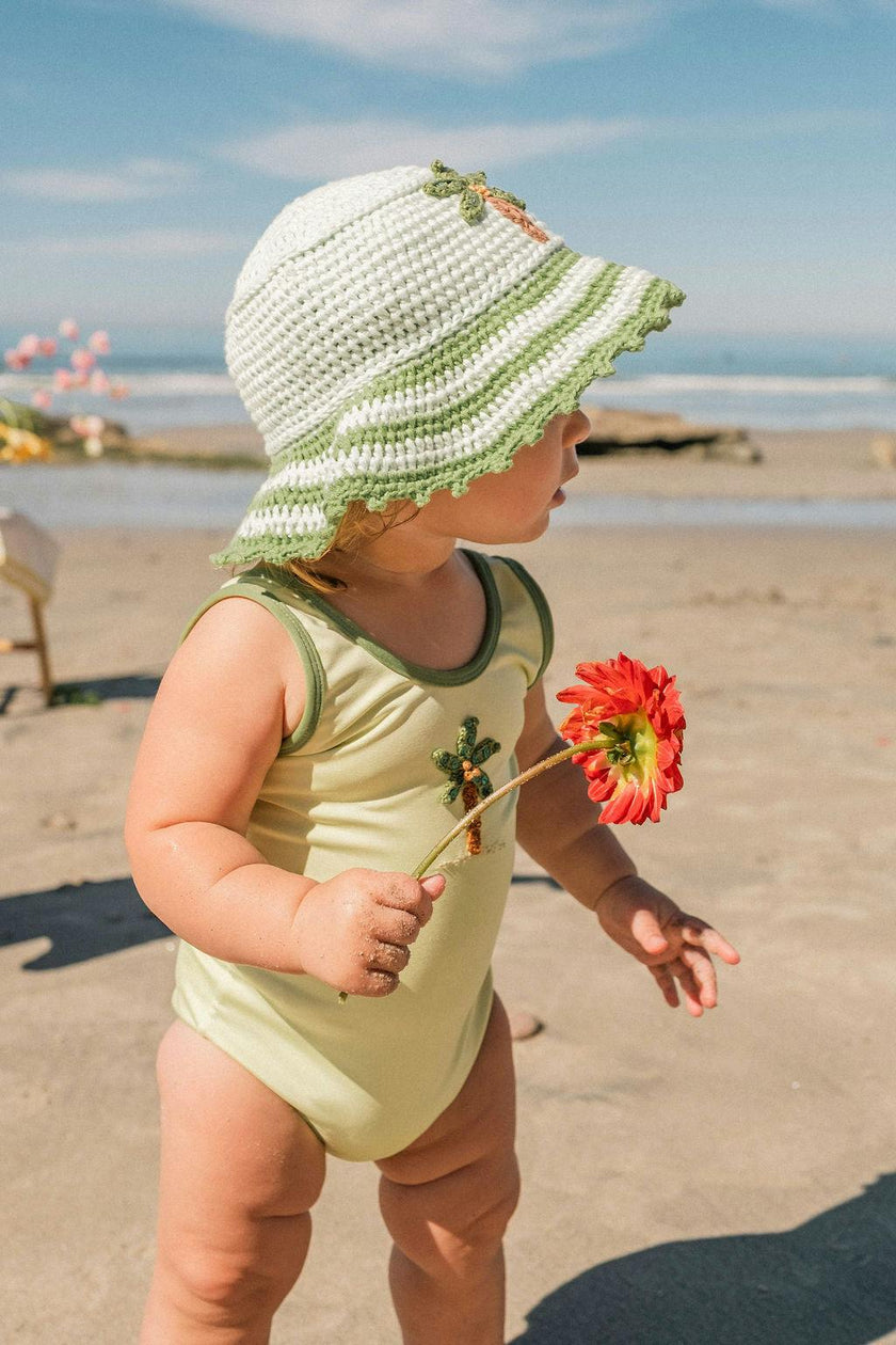 Palm Swimsuit in Pale Green