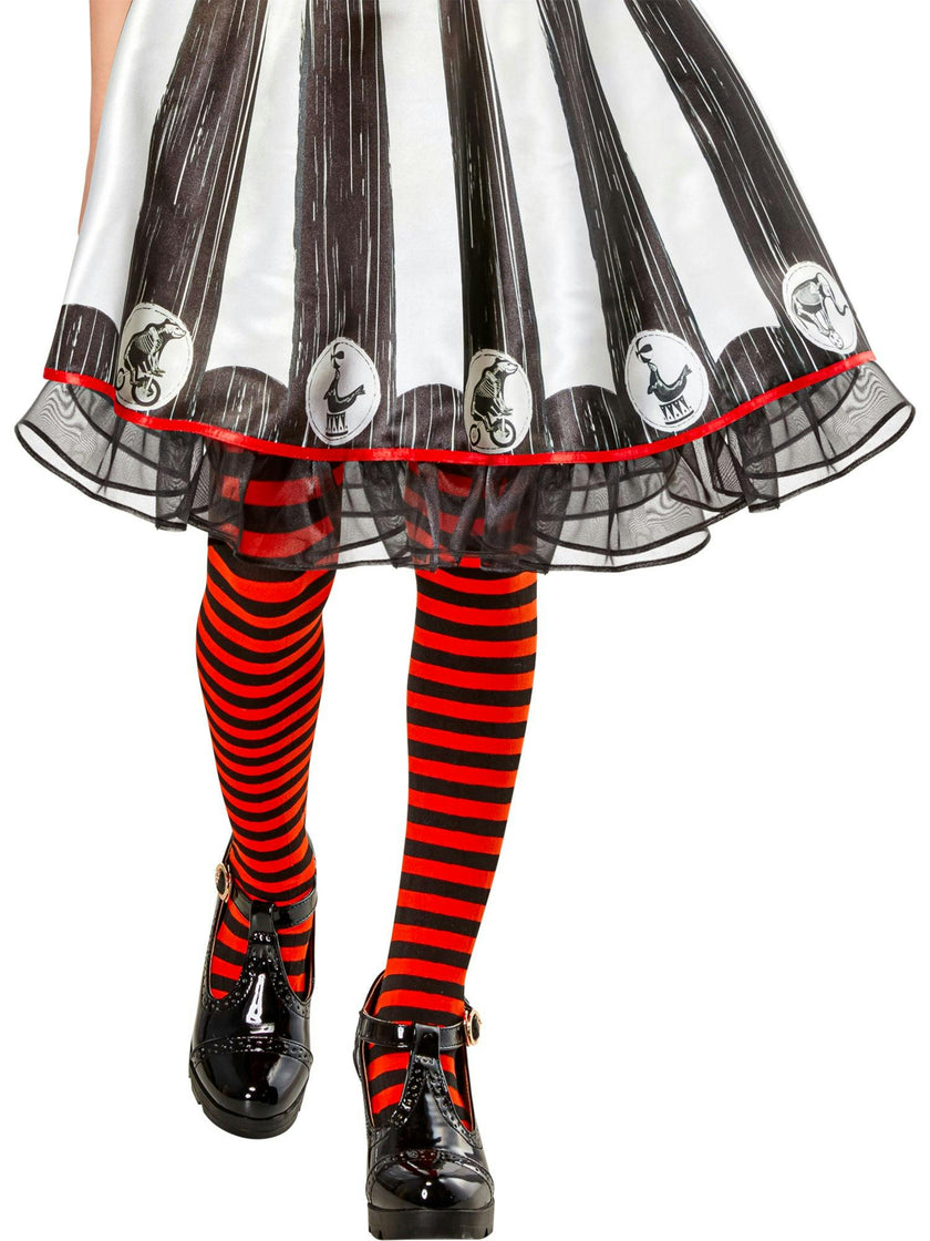 Girls' Vintage Silly Stripe Circus Clown Costume