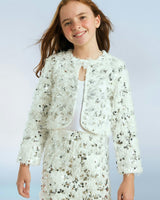 Chrissy Feather Sequin Jacket